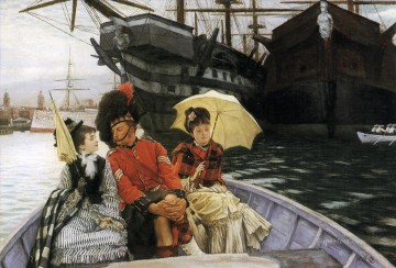 James Tissot Painting - Portsmouth Dockyard James Jacques Joseph Tissot